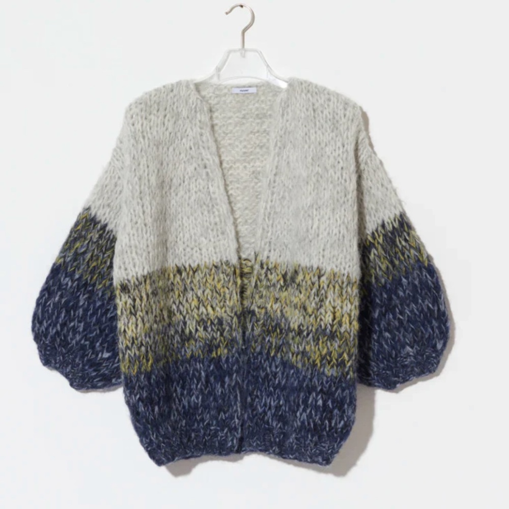 MAIAMI  ALPACA OMBRE BIG CARDIGAN | NAVY OMBRE (M/L)